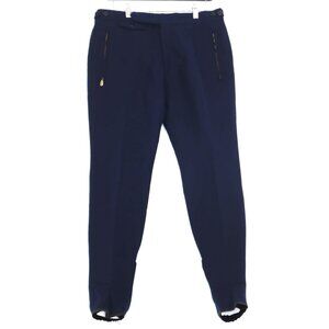 Vintage Bogner Olympic Wool Ski Pants Navy Stirrup Germany Retro Winterwear